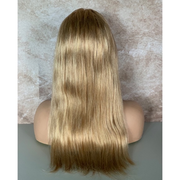 Human Hair Golden Blonde Lace Front Wig - Picture 3 of 10